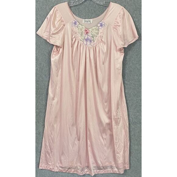 Vanity Fair Light Pink Lace Matching Gown and Robe Women Small Vintage Ladies - Picture 12 of 16